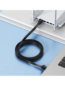 Baseus höghastighet Sex typer av RJ45 Gigabit nätverkskabel (platt kabel)15m Svart