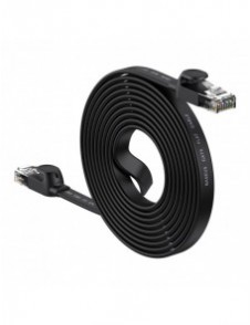 Baseus höghastighet Sex typer av RJ45 Gigabit nätverkskabel (platt kabel) 10m Svart