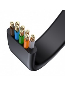 Baseus höghastighet Sex typer av RJ45 Gigabit nätverkskabel (platt kabel) 10m Svart