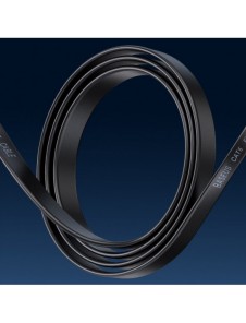 Baseus höghastighet Sex typer av RJ45 Gigabit nätverkskabel (platt kabel) 10m Svart