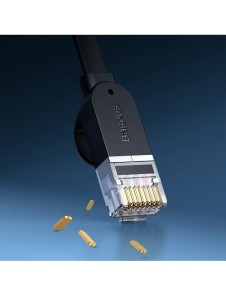 Baseus höghastighet Sex typer av RJ45 Gigabit nätverkskabel (platt kabel) 10m Svart