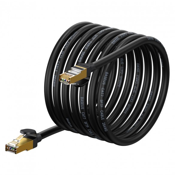 Baseus Speed Seven High Speed RJ45 nätverkskabel 10Gbps 8m Svart (WKJS010601)