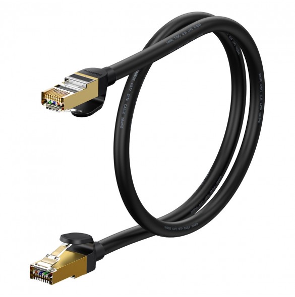 Baseus Speed Seven nätverkskabel RJ45 10Gbps 0,5m svart (WKJS010001)