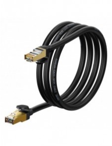 Baseus Speed Seven nätverkskabel RJ45 10Gbps 1,5m svart (WKJS010201)