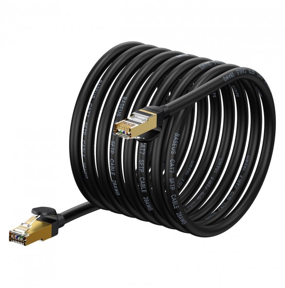 Baseus Speed Seven nätverkskabel RJ45 10Gbps 10m svart (WKJS010701)