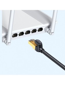 Baseus Speed Seven nätverkskabel RJ45 10Gbps 2m svart (WKJS010301)