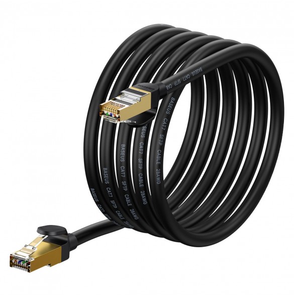 Baseus Speed Seven nätverkskabel RJ45 10Gbps 3m svart (WKJS010401)