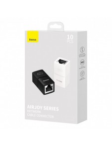 Nätverkskoppling Ethernet RJ-45 kabelkontakt Baseus AirJoy Series 10 st - vit