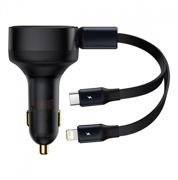 Baseus Enjoyment 2-i-1 billaddare 30W svart (CGTX000001)