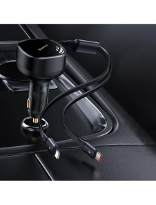 Baseus Enjoyment 2-i-1 billaddare 30W svart (CGTX000001)