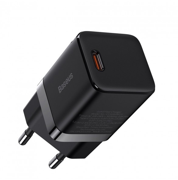 Baseus GaN3 snabbladdare 30W svart (CCGN010101)
