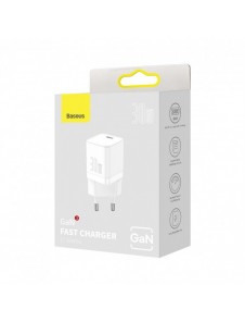Baseus GaN3 snabbladdare 30W vit (CCGN010102)