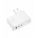 Baseus GaN5 Pro snabbladdare 2xUSB-C+USB 140W EU vit (CCGP100202)