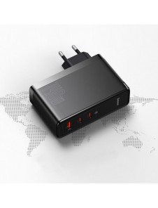 Baseus GaN5 Pro snabbladdare 2xUSB-C+USB 140W EU vit (CCGP100202)