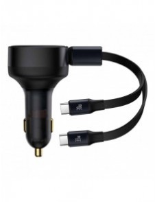Billaddare 2in1 33W 2x USB C (hane) Baseus Enjoyment - svart