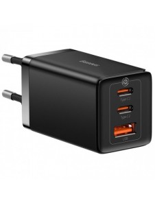 GaN 2xUSB C 1xUSB 65W snabbladdare Baseus GaN5 Pro + USB C - USB C 100W kabel - svart