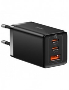 GaN 2xUSB C 1xUSB 65W snabbladdare Baseus GaN5 Pro + USB C - USB C 100W kabel - svart