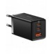 GaN 2xUSB C 1xUSB 65W snabbladdare Baseus GaN5 Pro + USB C - USB C 100W kabel - svart