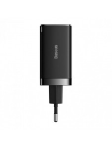 GaN 2xUSB C 1xUSB 65W snabbladdare Baseus GaN5 Pro + USB C - USB C 100W kabel - svart