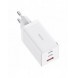 GaN 2xUSB C 1xUSB 65W snabbladdare Baseus GaN5 Pro + USB C - USB C 100W kabel - vit