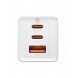 GaN 2xUSB C 1xUSB 65W snabbladdare Baseus GaN5 Pro + USB C - USB C 100W kabel - vit
