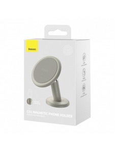 Baseus C01 magnetisk biltelefonhållare för instrumentbrädan vit (SUCC000002)