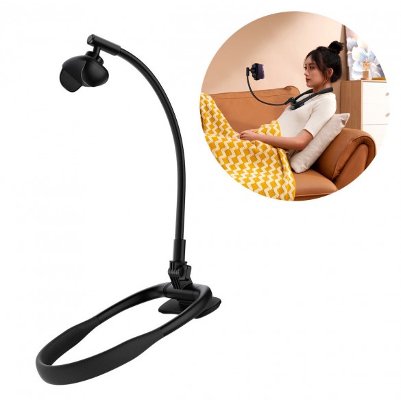 Baseus ComfortJoy Series universellt halsfäste, telefonställ svart (LUGB000001)