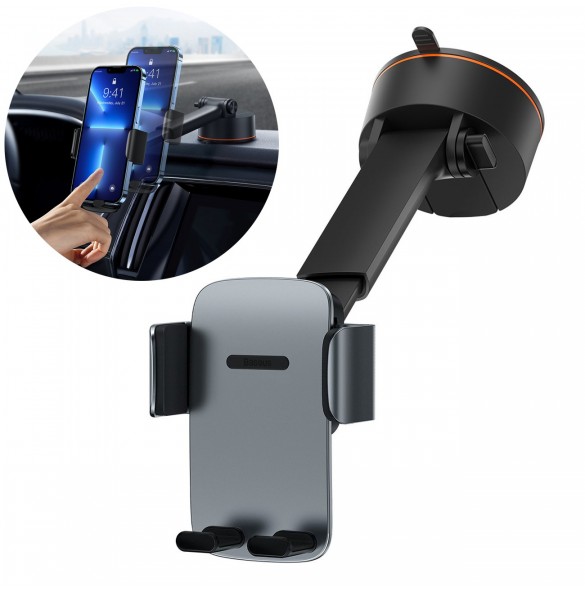 Baseus Easy Control Pro sittbrunnshållare grå (sugkoppsversion) (SUYK020014)