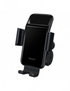 Baseus elcykel smartphonehållare med inbyggd solpanel 150mAh svart (SUZG010001)