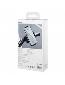 Baseus elcykel smartphonehållare med inbyggd solpanel 150mAh svart (SUZG010001)