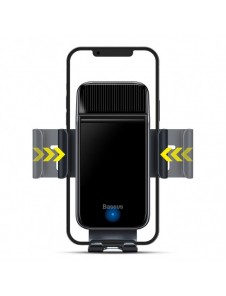 Baseus elcykel smartphonehållare med inbyggd solpanel 150mAh svart (SUZG010001)