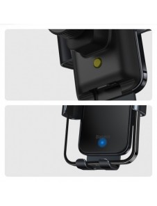Baseus elcykel smartphonehållare med inbyggd solpanel 150mAh svart (SUZG010001)