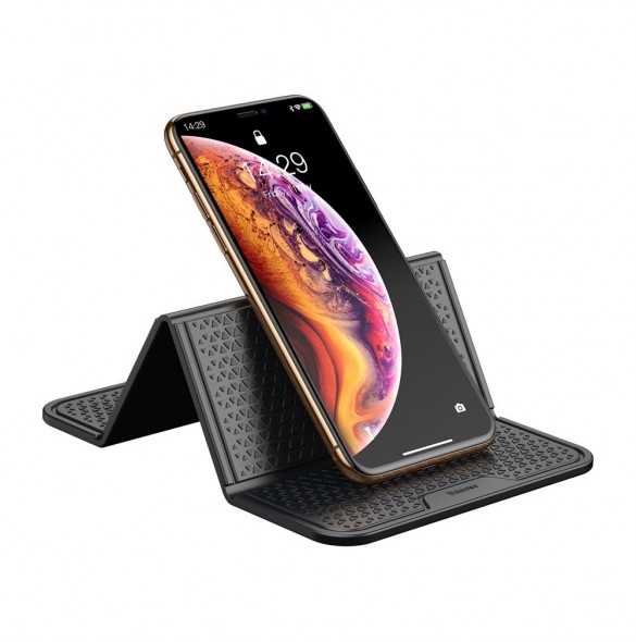 Baseus Folding Bracket Antiskid Pad vikbar självhäftande anti-halk matta nanopad svart (SUWNT-01)