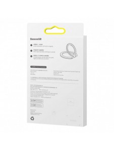 Baseus Halo magnetisk ringhållare telefonstativ grå (SUCH000013)