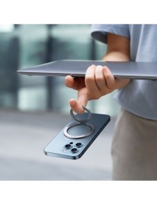 Baseus Halo magnetisk ringhållare telefonställ silver (SUCH000012)