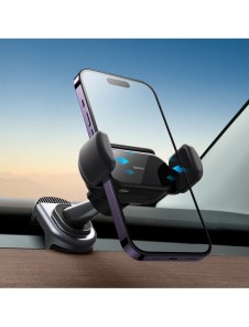 Elbilshållare med solpanel till Tesla Model 3 / Y Baseus T-Space - svart
