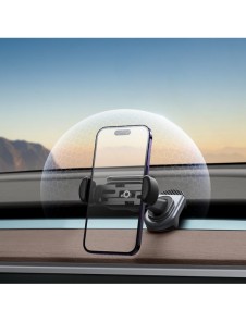 Elbilshållare med solpanel till Tesla Model 3 / Y Baseus T-Space - svart