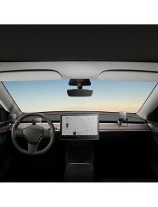 Elbilshållare med solpanel till Tesla Model 3 / Y Baseus T-Space - svart