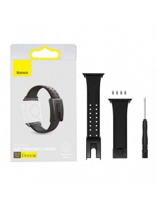 Baseus Slip-Thru bandarmband för Apple Watch 3/4/5/6/SE 38mm/40mm svart (LBWSE-01)