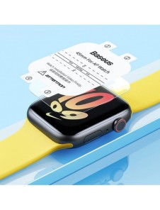 Set med 2x Baseus NanoCrystal skyddsfilm för Apple Watch 4/5/6/SE/SE 2 44mm + monteringssats - transparent