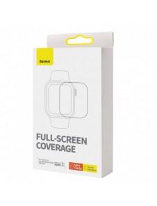 Set med 2x Baseus NanoCrystal skyddsfilm för Apple Watch 4/5/6/SE/SE 2 44mm + monteringssats - transparent