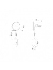 Baseus CW01 MagSafe 15W USB 25W induktiv billaddare - svart