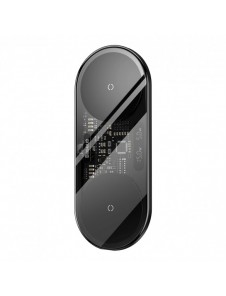 Baseus Digital LED Display dubbel trådlös laddare med digital display 20W svart (WXSX010101)