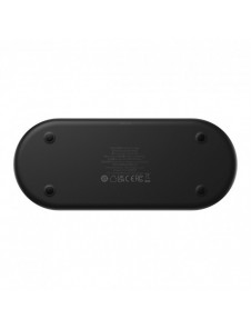 Baseus Digital LED Display dubbel trådlös laddare med digital display 20W svart (WXSX010101)