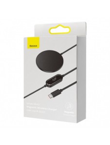 Baseus Simple Mini2 15W magnetisk Qi trådlös laddare kompatibel med MagSafe Black (CCJJ010001)