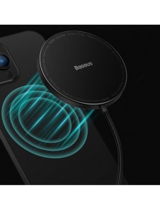 Baseus Simple Mini2 15W magnetisk Qi trådlös laddare kompatibel med MagSafe Black (CCJJ010001)