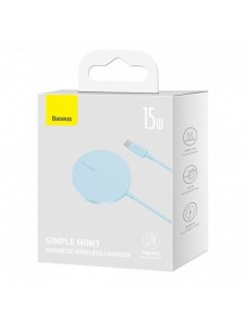 Baseus Simple Mini3 magnetladdare MagSafe Qi 15W blå