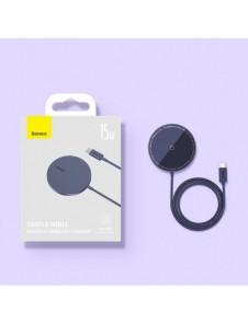 Baseus Simple Mini3 magnetladdare MagSafe Qi 15W blå