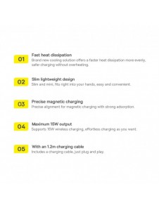 Baseus Simple Mini3 magnetladdare MagSafe Qi 15W blå