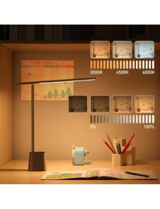 Baseus Smart Eye trådlös LED-bordslampa med batteri 2200 mAh grå (DGZG-0G)